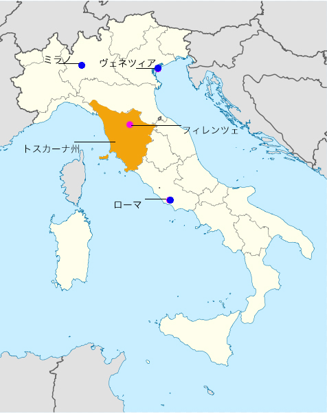 イタリアの地図