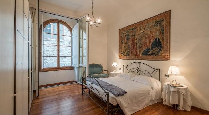 フィレンツェのアパート、シニョリーアビスタの寝室ダブルタイプ